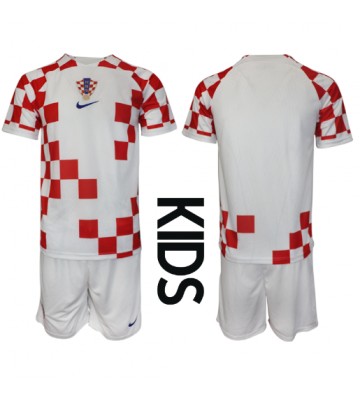 Kroatien babykläder Hemmatröja barn VM 2022 Korta ärmar (+ Korta byxor)